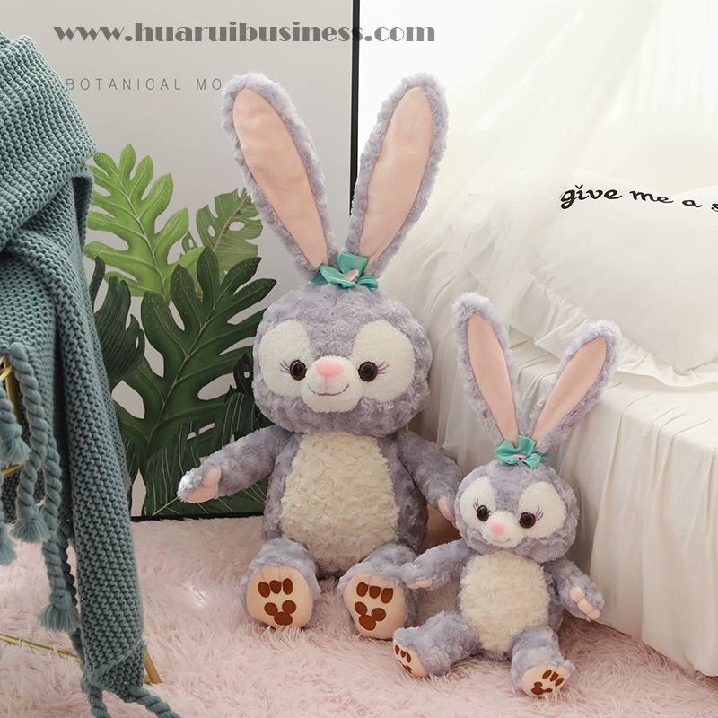 peluche conejo de terciopelo rosa, muñeco de peluche, regalo, presente, artículos promocionales, premium